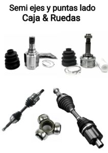 Semi ejes y puntas lado caja y ruedas